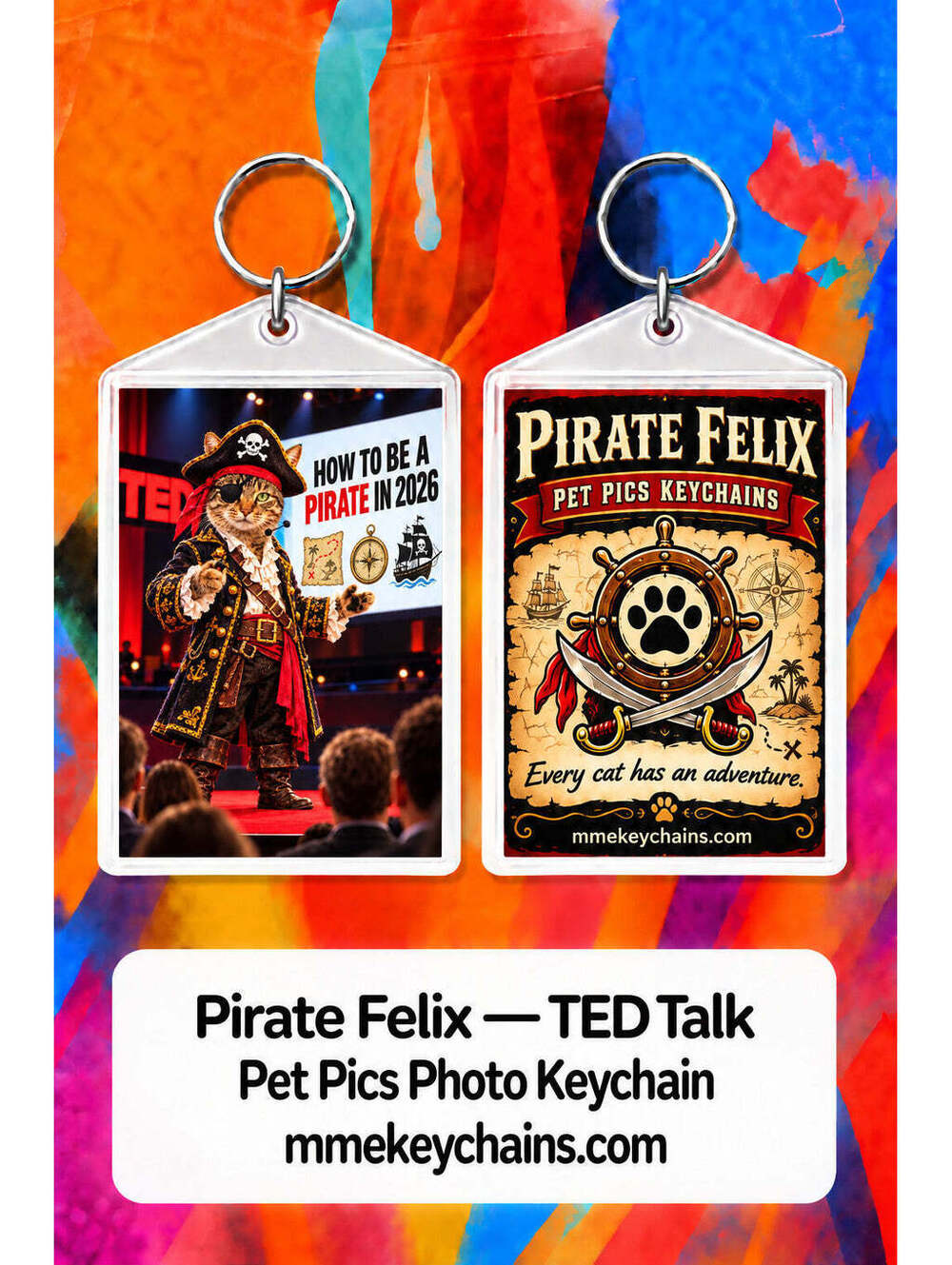 4896 Personalized Pet Pics Keychains Pirate Felix – TED Talk